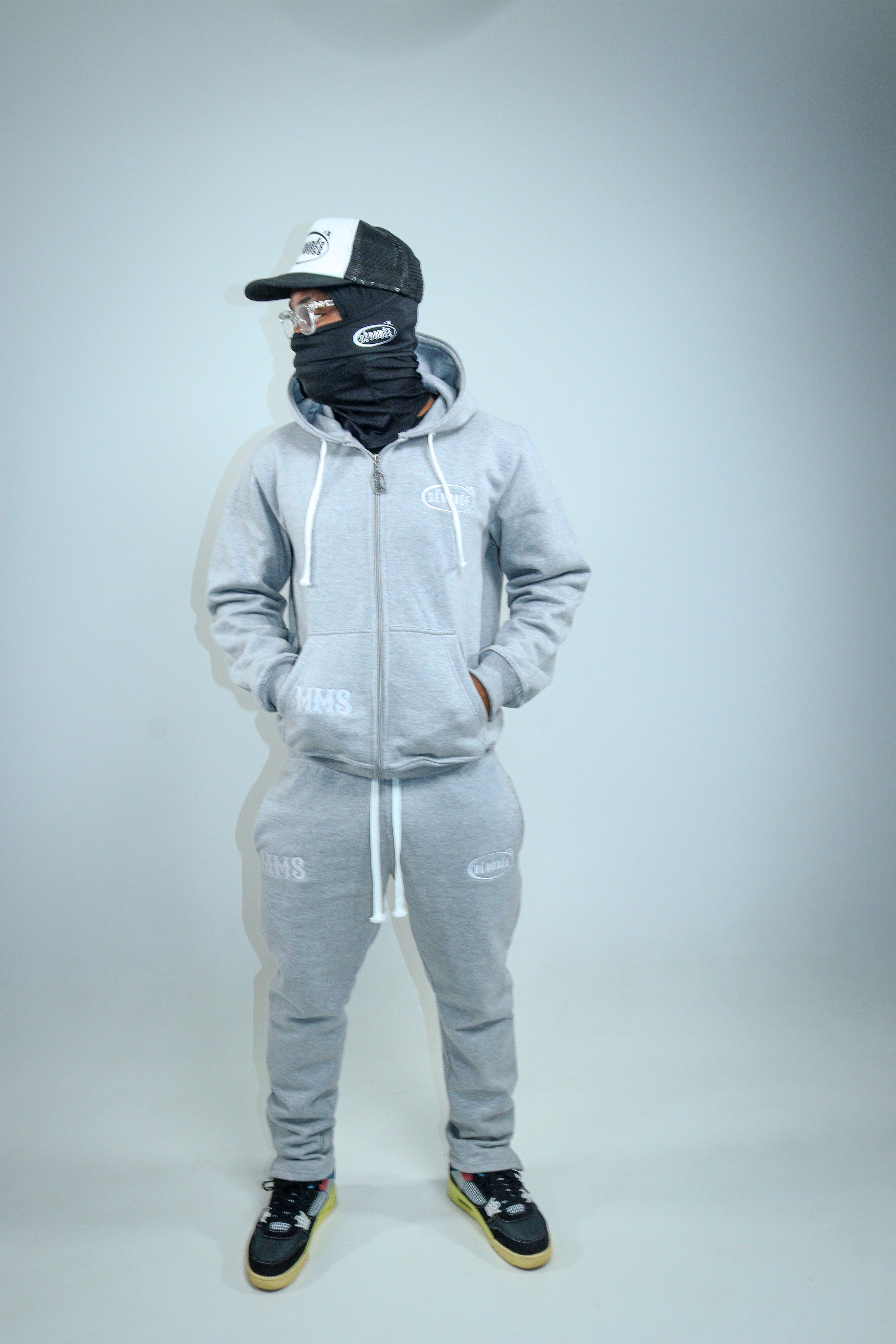 Grey Dévouée x MMS tracksuits
