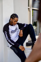 Dévouée dream dreams Contrast Raglan Long Sleeve (Black/White)