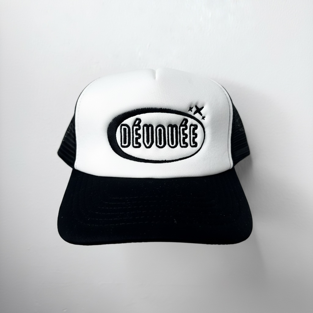 Dévouée Noir white hat