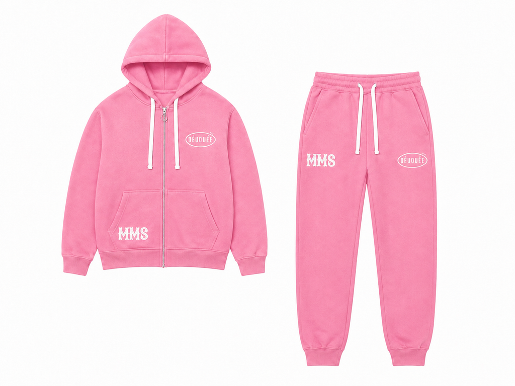Pink Dévouée x MMS tracksuits