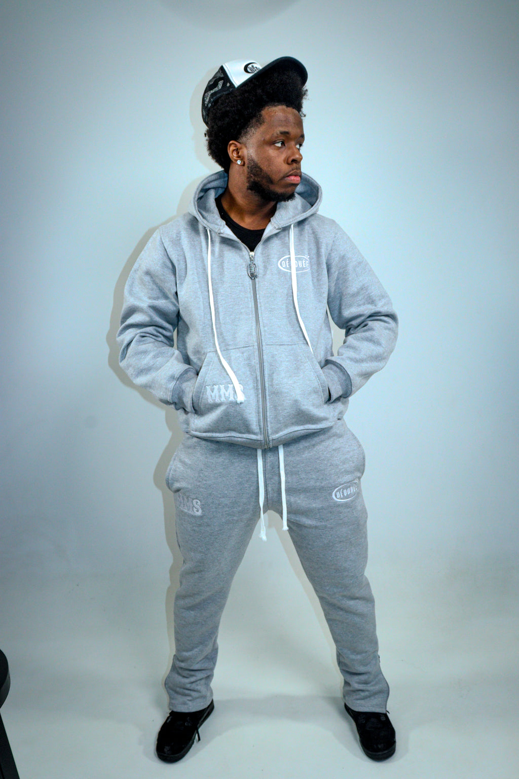 Grey Dévouée x MMS tracksuits