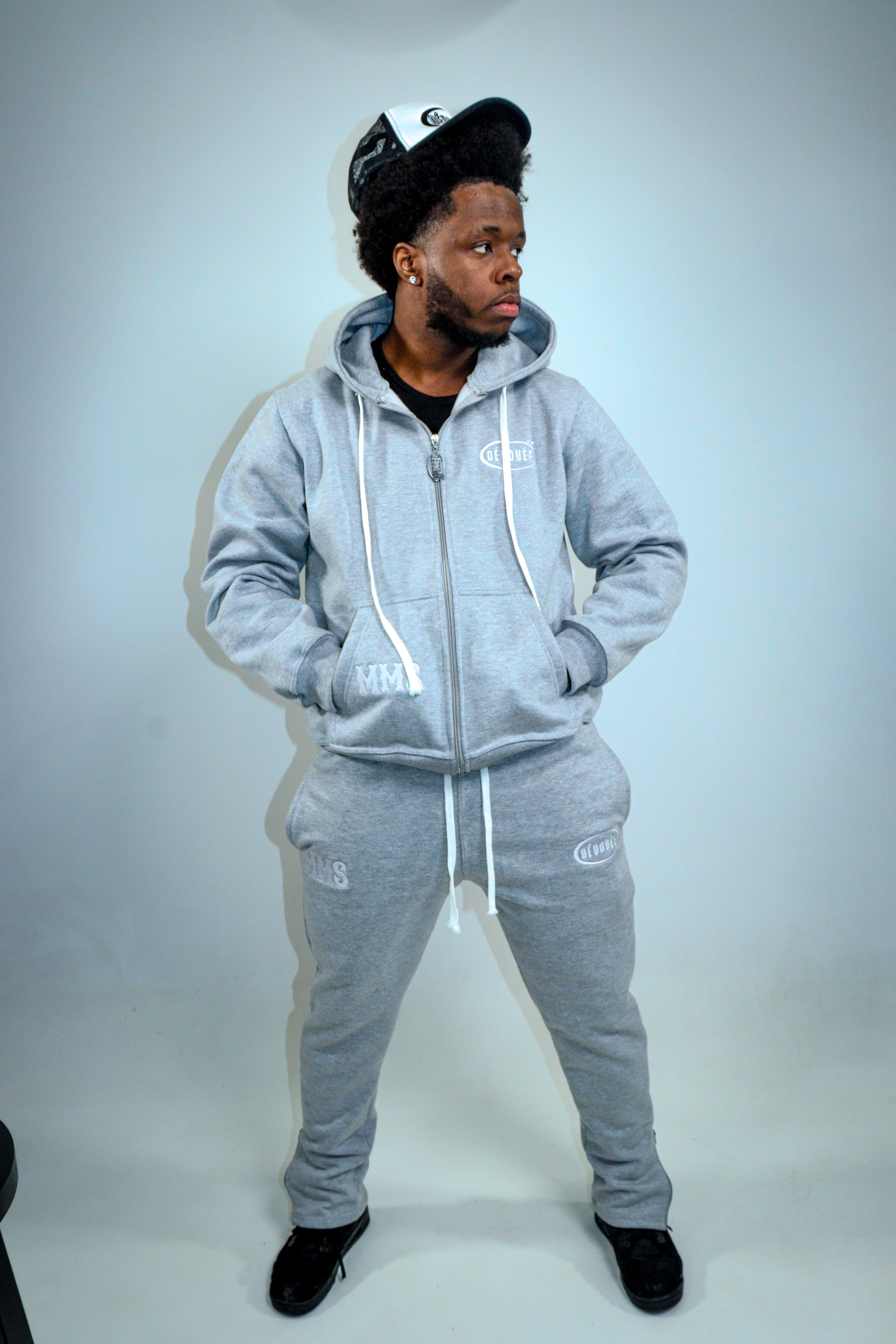 Grey Dévouée x MMS tracksuits