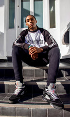 Dévouée dream dreams Contrast Raglan Long Sleeve (Black/White)