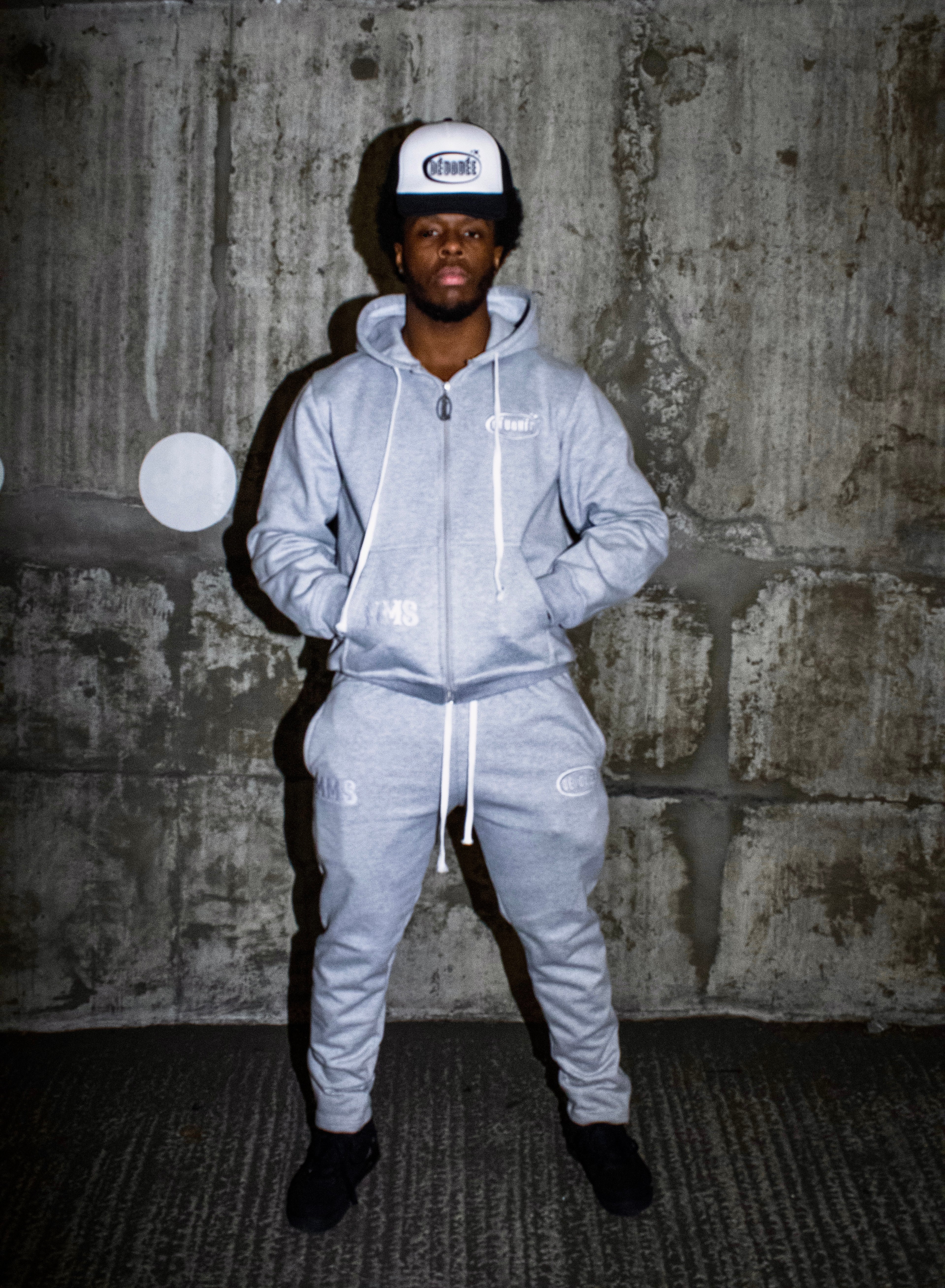 Grey Dévouée x MMS tracksuits