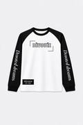Dévouée Contrast Raglan Long Sleeve (Black/White)