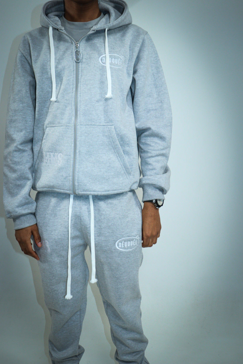 Grey Dévouée x MMS tracksuits